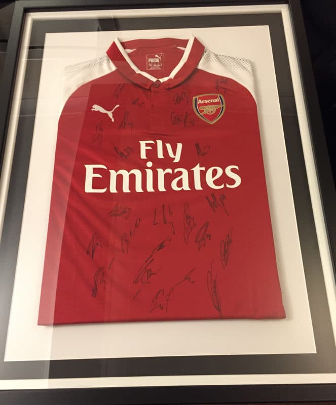 signed authenticated Arsenal shirt
